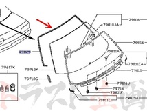 日産 リアウィンドウモールファスナー スカイライン GT-R BNR32 79780-04U15 純正品 (663101062_画像4