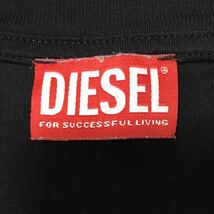 DIESEL ディーゼル ロゴ刺繍 半袖Tシャツ Lサイズ メンズ ブラック 綿100％ トップス _画像6