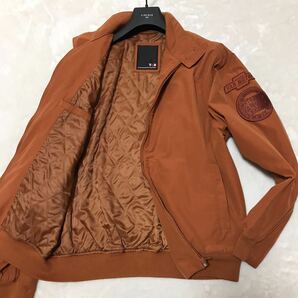 VAN JACKET ヴァンヂャケット ライダースジャケット オレンジ LL/XL ブルゾン ナイロンジャケット メンズ 裏地キルティング 袖ワッペンの画像1