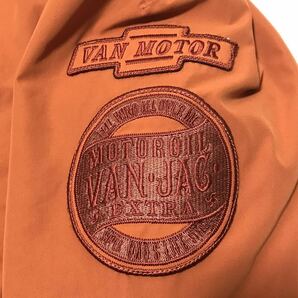 VAN JACKET ヴァンヂャケット ライダースジャケット オレンジ LL/XL ブルゾン ナイロンジャケット メンズ 裏地キルティング 袖ワッペンの画像8