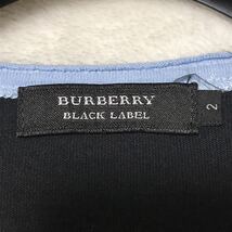 大人気デカロゴ ！ バーバリーブラックレーベル BURBERRY BLACK LABEL 長袖 Tシャツ ホースロゴ プリント グレー サイズ2 M カットソー_画像7