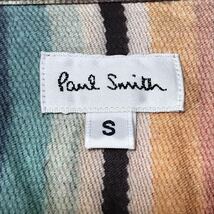 ポールスミス【溢れる高級感】Paul Smith 長袖シャツ グラデーション ボーダー柄 マルチカラー 派手 メンズ S トップス_画像7