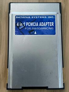 DATAFAB PCカードアダプター　4 in 1 PCMCIA Adapter SM SD MMC MS