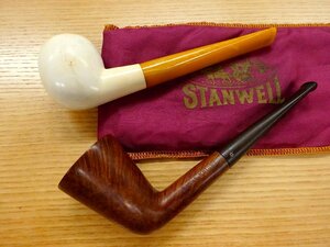 ∇花∇ヴィンテージ デンマーク製 ROYAL KNIGHT ブライヤー パイプ 他 メシャムパイプ STANWELL パイプポーチ など まとめて 61