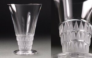 ∇花∇【ラリック/LALIQUE】 1930年発表 高級クリスタルガラス ブルグイユ(Bourgueil) ワイングラス 廃盤につき入手困難