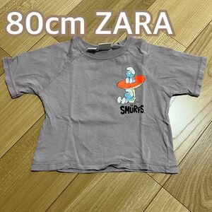 80cm Tシャツ ZARA スマーフsmurfs 半袖Tシャツ 半袖