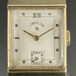 【名品】ロードエルジン/LORD ELGIN/ゴールド/1950’s/アンティーク/スクエア/cal.559/手巻/14KGF/メンズ腕時計/男女兼用/動作良好の画像4