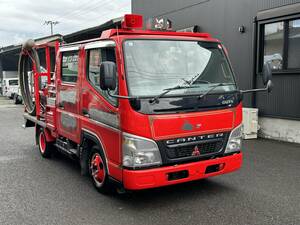 動画有！Must Sell！2003 Mitsubishi Canter 消防vehicle Wキャブ Double cab 1.9L ガソリン 走行1万㎞ 5速MT enginegood condition！佐賀福岡