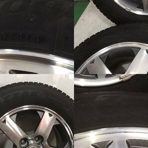 8分山 ブリヂストン DM-V2 175/80R15 90Q 2018年 三菱純正 エンケイ 15x5.5J +46 5H 114.3 ハブ径67ｍｍ 4本 スタッドレスタイヤの画像8