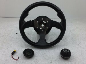  steering wheel Boss attaching! Suzuki KEI Works HN22S non-genuin handle steering wheel 28Φ shift knob set 