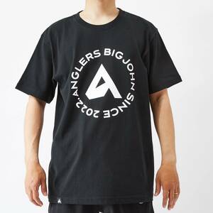 ★ ANGLERS BIG JOHN (アングラーズ・ビッグジョン) ★ Lサイズ Tシャツ 黒色 ヘビー天竺 フィッシング アウトドア (タグ付き新品未使用)