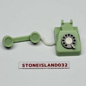 黒電話の若草色 ミニチュア 1/6 ドールハウス 玩具 家電 電話 レトロ アンティーク おもちゃ ジオラマ 模型 ミニチュアシリーズ L713の画像3