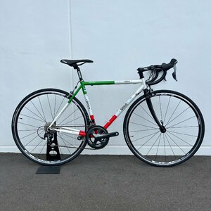 ◎L269【未使用】GIOS ジオス AIRONE クロモリフレーム カーボンフォーク シアノティアグラ使用 9.8kg ロードバイク スタンド付(ma)