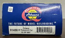 HO SCALE ATHEARN #91458 SL-SF FRISCO 40' PULPWOOD FLAT CAR W/ LOAD #5007 _画像7