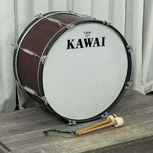 X574 KAWAI カワイ コンサート バスドラム BD-610 直径約63 × 41cm WEATHER KING Emperor Bass / 大太鼓 パーカッション 打楽器