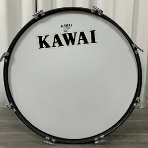 X575 KAWAI カワイ コンサート バスドラム BD-610 直径約63 × 41cm WEATHER KING Emperor Bass / 大太鼓 パーカッション 打楽器の画像3