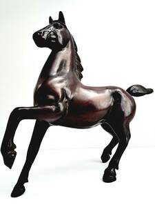 【詳細不明】(おそらく)ブロンズ像 立馬像 約6.0kg 骨董 置物 馬 動物 銅像 オブジェ インテリア 金属工芸