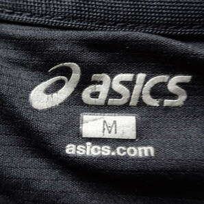 asics/アシックス/XA105N/半袖Tシャツ/速乾性素材/ロゴプリント/黄ステッチ/スポーツ/黒/ブラック/Mサイズ(4/23R)の画像3