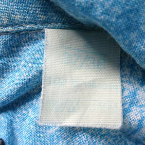 yves Dorsey/アロハシャツ/オープンカラーシャツ/半袖/ハワイアン/ビスコース素材/フルーツ柄/ヤシの木柄/水色(4/24R)の画像4