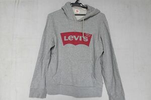 Levi's/リーバイス/長袖パーカ/フーディー/スウェット素材/フロントロゴプリント/カジュアル/グレー杢/Sサイズ(4/3R)