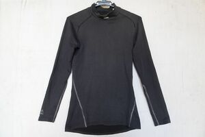 adidas/アディダス/CLIMAWARM/長袖インナーTシャツ/ストレッチ性素材/フィット感/ハイネック/黒/ブラック(4/12R)