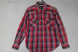 Levi's RED TAB/リーバイス/長袖シャツ/やや厚手素材/チェック柄/スナップボタン/両胸フラップポケット/赤/レッド/Lサイズ(4/23R)