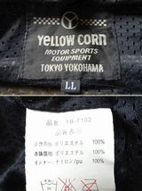 YELLOW CORN/イエローコーン/ライダースジャケット/ジャンパー/バイク/メッシュ系素材/肩・ひじパット入/黒/ブラック/LLサイズ(4/26R)_画像3