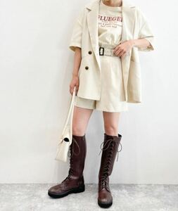 新品☆Heather・ヘザー☆ベルト付きリネンライクキュロット