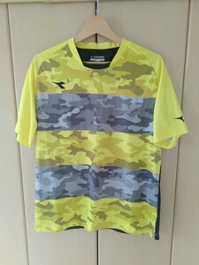 DIADORA★ディアドラ 半袖Tシャツ L★黄色×黒