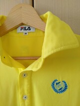 FILA★フィラ 半袖ポロシャツ M★黄色_画像2