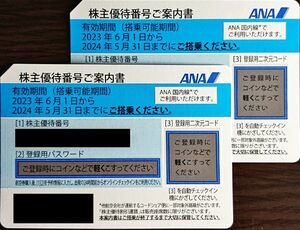 全日空★ANA★株主優待券２枚セット【番号連絡対応】有効期限2024.05.31（その２）