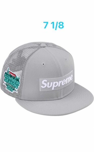 Supreme Box Logo Mesh Back New Era Grey