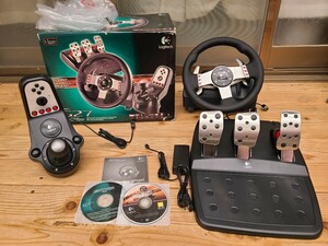 * Logitech G27 racing wheel steering wheel steering wheel controller 1 jpy start!