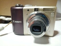 動作確認済み Canon キヤノン PowerShot A1000 IS コンパクトデジタルカメラ 単三電池駆動_画像1