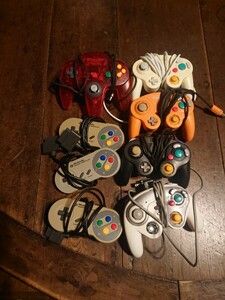  Nintendo Game Cube 64 Super Famicom controller together 