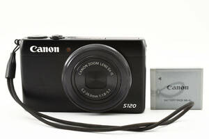 ★動作品　美品★ Canon Power Shot S120 ブラック バッテリ付