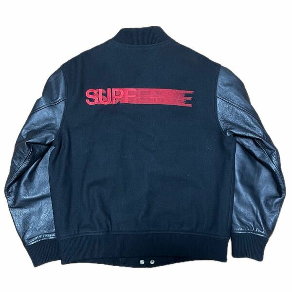 Supreme Motion Logo Varsity Jacket Black Medium MM6 18FW シュプリーム