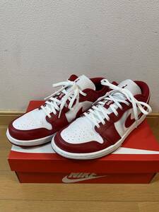 NIKE AIR JORDAN 1 LOW GYM RED/WHITE ナイキ エアジョーダン1 ロー ジムレッド /ホワイト 553558-611美used