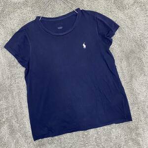 POLO RALPH LAUREN Ralph Lauren T-shirt short sleeves cut and sewn navy navy blue color lady's tops there is no highest bid (O18)