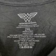 WONDER WOMAN ワンダーウーマン Tシャツ 半袖カットソー サイズ2XL ブラック 黒 メンズ トップス 最落なし （O18）_画像6