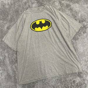 US古着 BATMAN バットマン Tシャツ 半袖カットソー サイズ2XL グレー 灰色 メンズ トップス 最落なし （Q18）