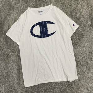 Champion チャンピオン Tシャツ 半袖カットソー サイズL ホワイト 白 メンズ トップス 最落なし （Q18）