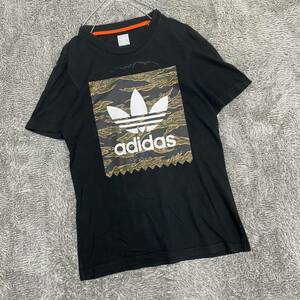 adidas アディダス Tシャツ 半袖カットソー サイズXS ブラック 黒 メンズ トップス 最落なし （R18）