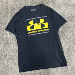 UNDER ARMOUR アンダーアーマー Tシャツ 半袖カットソー サイズ2XL ブラック 黒 メンズ トップス 最落なし （R18）