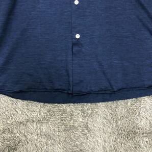 Maker's Shirt Kamakura 鎌倉シャツ カジュアルシャツ 長袖シャツ サイズXL ホリゾンタルカラー ブルー メンズ トップス 最落なし （S18）の画像4