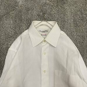 Christian Dior ディオール 長袖シャツ ワイシャツ ドレスシャツ ホワイト 白 メンズ トップス 最落なし （S18）の画像4
