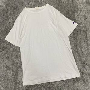 Champion チャンピオン Tシャツ 半袖カットソー サイズL ホワイト 白 メンズ トップス 最落なし （T18）の画像1