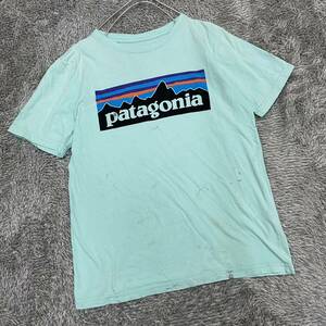 patagonia パタゴニア Tシャツ 半袖カットソー サイズS ブルー 青 キッズ 子供服 トップス 最落なし （U18）