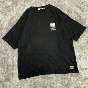 BEN DAVIS ベンデイビス 半袖Tシャツ 半袖カットソー サイズ3L ブラック 黒 ロゴプリント コットン メンズ トップス 最落なし （V18）