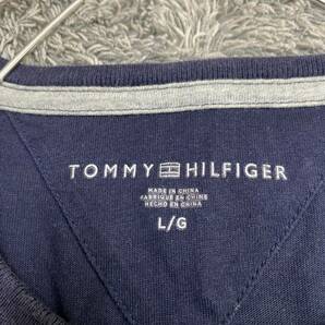TOMMYHILFIGER トミーヒルフィガー Tシャツ 半袖カットソー サイズL ネイビー 紺色 メンズ トップス 最落なし （U18）の画像6